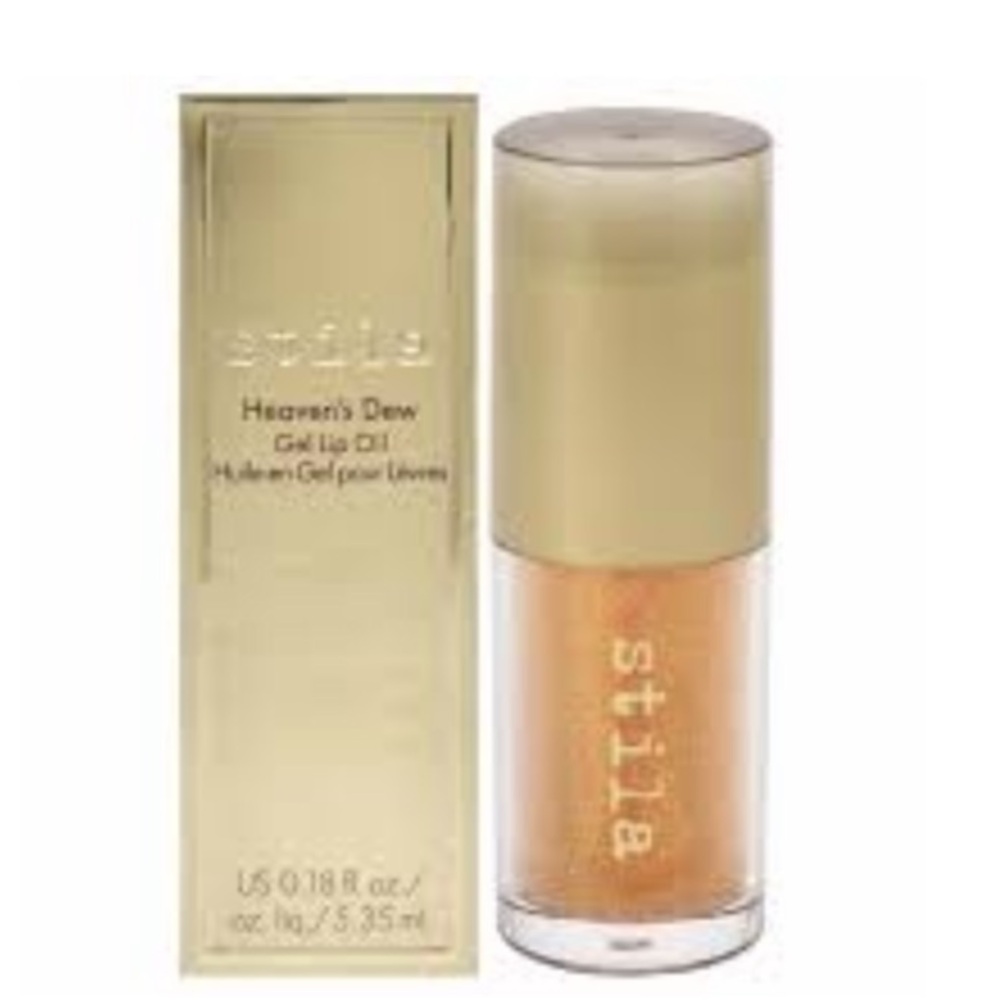 Stila Heavens Dew Lip Oil Shimmering Gold LipGloss in Stardust BNIB - Picture 13 of 14